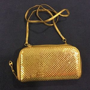 Gold Mesh crossbody handbag / wallet